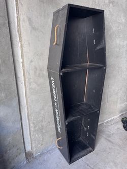 Southern Comfort Coffin-Shaped Wooden Shelf