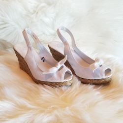 New Women's NY&CO White Wedge Heels Sz 7