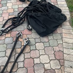 Black Braided Tow Bridle All Stainless Steel Connections multiple sizes and length