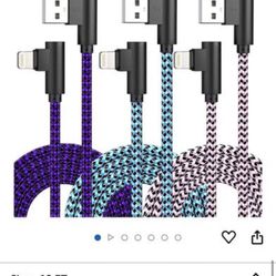 iPhone USB cables 3 Assorted