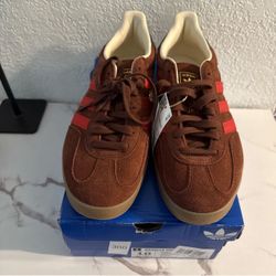 adidas Gazelle Indoor Brown Red Suede Sneakers
