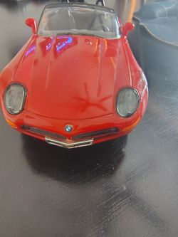 BMW Red Convertible Diecast Model Car