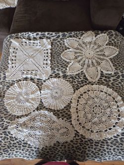 Vintage Crochet Lace Doilies Set of 6