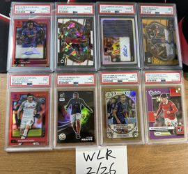 PSA Slabs Soccer WWE UFC Kylian Mbappe Cristiano Ronaldo Liv Morgan Weili Zhang