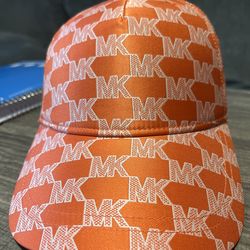 Michael Kors Logo Print Adjustable Hat – Orange