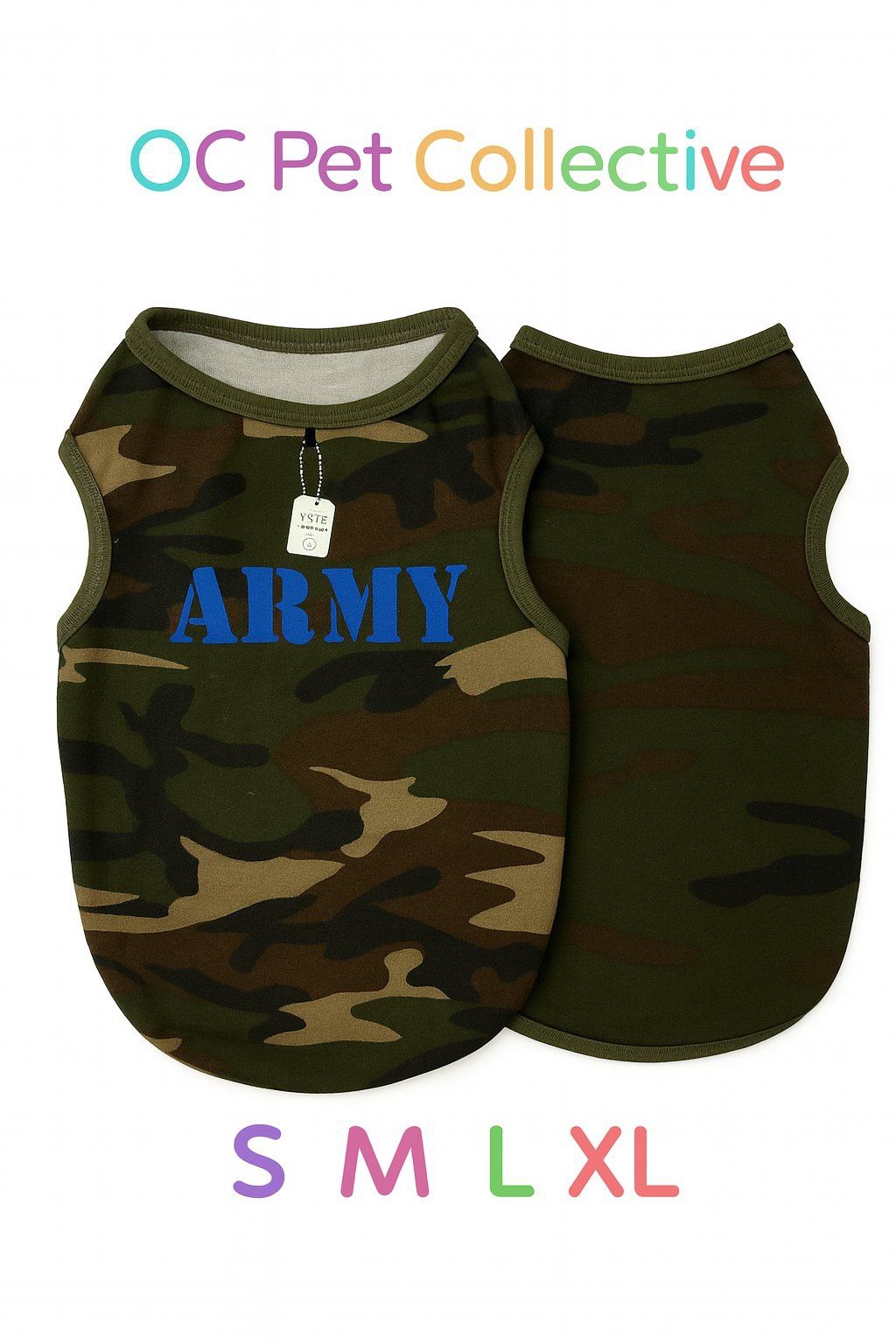 🪖 Army Camo Pet Shirt.