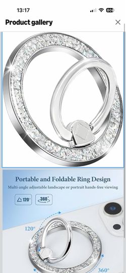 Ring Holder Stand, magsafe pop Socket (Silver)