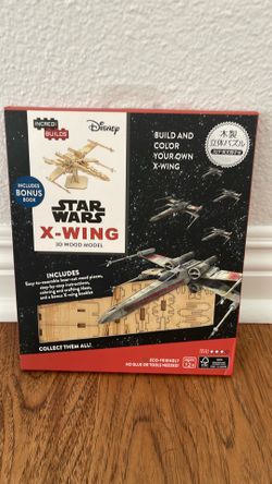 Star Wars X-wing 3D wood model