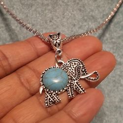 Elephant Pendant Necklace 