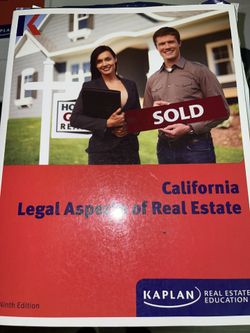 CALIFORNIA REAL ESTATE EDUCATION BOOK KAPLAN UNIVERSITY 