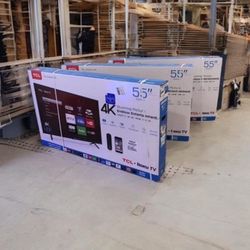 HD176 55” TCL smart 4k Roku led tv