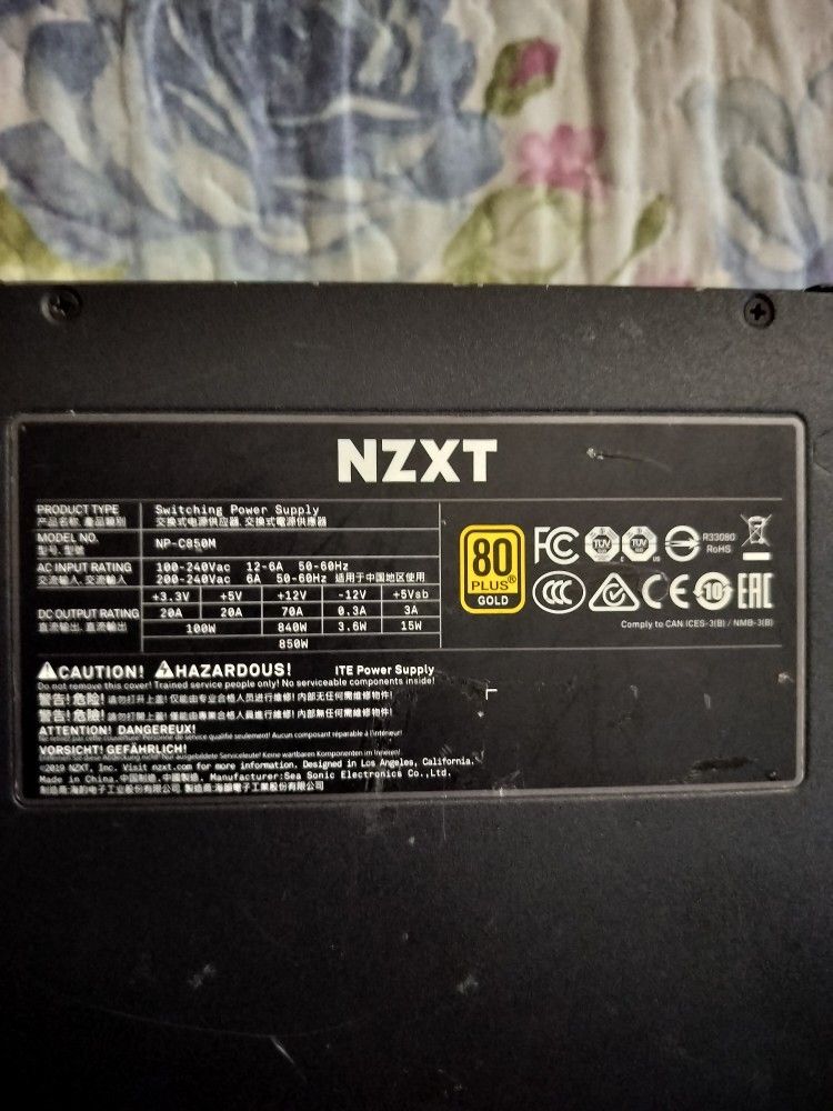 Nzxt C850 Power Supply