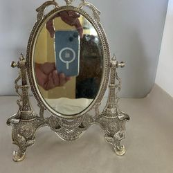 Vintage Decorative Silver Mirror 