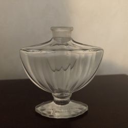 Mid Century Modern Clear Perfume Bottle Retro Antique Vintage 