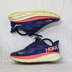 Hoka One One Clifton 9 Mujer Talla 9B US Azul Rosa 1127896 EVN