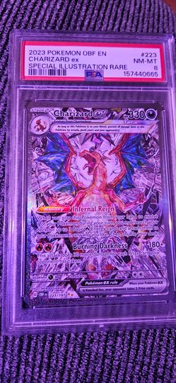 2023 pokemon obf en charizard ex special illustration rare #223 psa 8