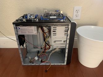 As Is Computer Case With Power Supply And A Possible Broken Motherboard