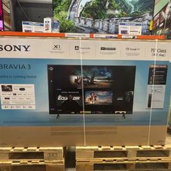 75 “ Sony smart 4K BRAVIA 3 HDR TV 