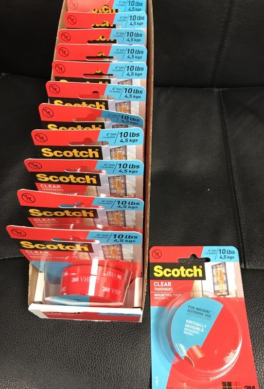 Scotch Brand Two Sided Clear Tape (19 unopened Rolls) only $40.00 for All!