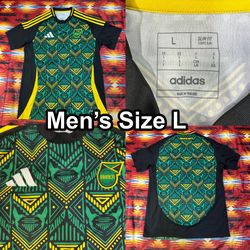 Adidas Jamaica National Team 2024 Away Black Jersey IT8534 Men’s Large Slim Fit