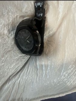 Casio G-Shock GA-2100 CasiOak Black Metal Case Mod