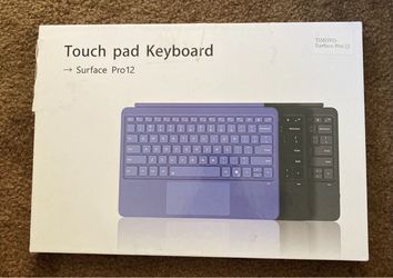 TiMOVO Keyboard for Microsoft Surface pro 12" 2025, Black Wireless Bluetooth, LED Backlight