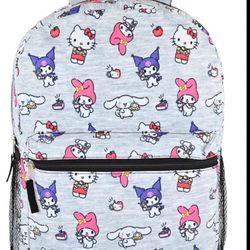 Grey Hello Kitty X Friends Backpack 