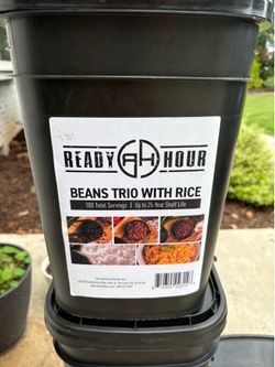 Beans & Rice Trio Large Bucket Bulk 100 Servings 30 Year Emergency Food Storage
