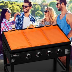 36 Inch Blackstone Griddle Cover Heavy Duty Silicone Griddle Cover Mat Top Cover, 3-in-1 Reusable Silicone Grill Mat Protect Your Griddle from Dirt & 
