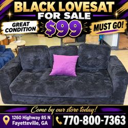 Columbus Day Sale 
Black Loveseat for Sale 
Great condition 
Come by our Store