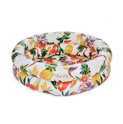 Float Life by Funboy Inflatable Round 2-Ring Pool, Tropical Paradise, 48" Diameter, Children 6+