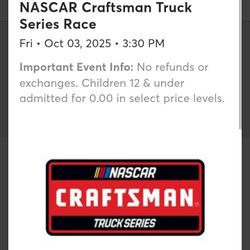 2 Tickets To The Truck Series