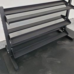 HEAVY DUTY 3 TIER DUMBBELL RACK HOLDS 5 LBS TO 70 LBS ( BRAND NEW IN THE BOX  )