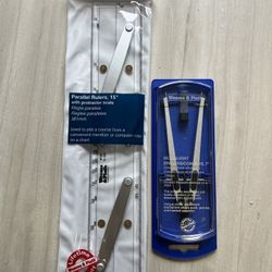 Parallel Ruler 15” and Ultralight Dividers