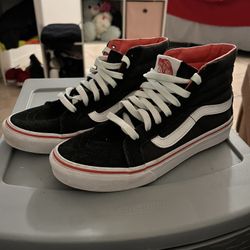 Vans Sk8 Hi Black Coral Suede High Top Skate Shoes Sneakers