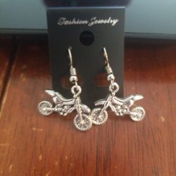 Motorcycle Earrings. New