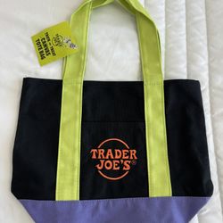 Black Neon Green And Purple Trader Joes Mini Canvas