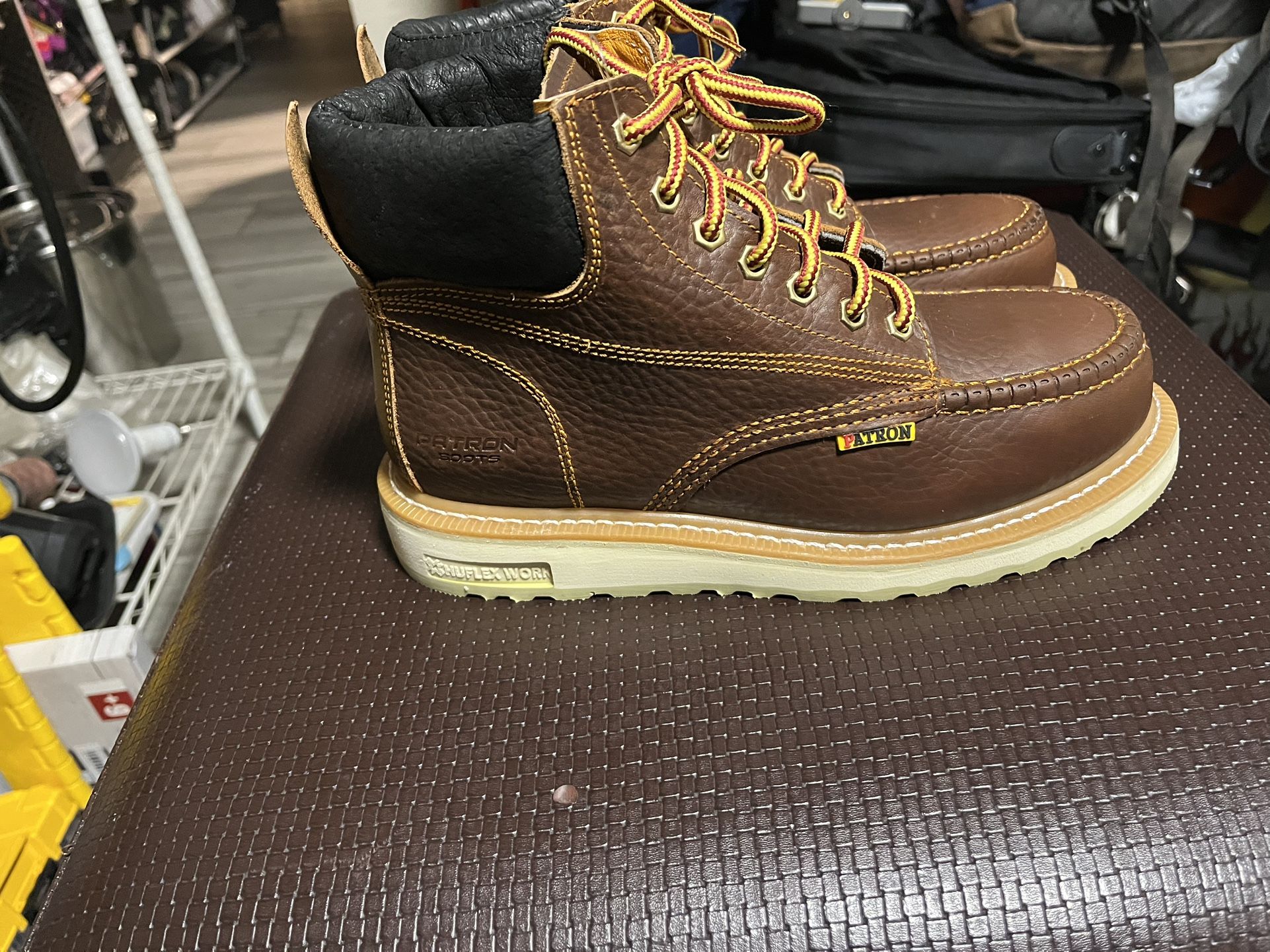 Patron Steel Toe Boots Size 6