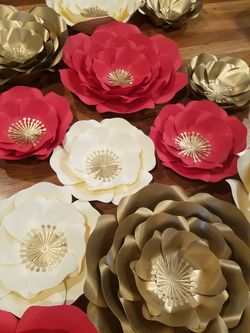 Paper flower party decorations