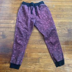 Imperious Jogger Pants Men S Small Acid Wash Burgundy Maroon