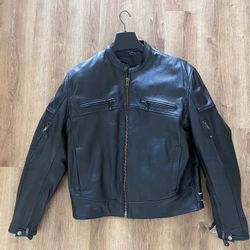 Xelement Leather Motorcycle Jacket Large (New)