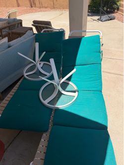 lounge chairs and side tables