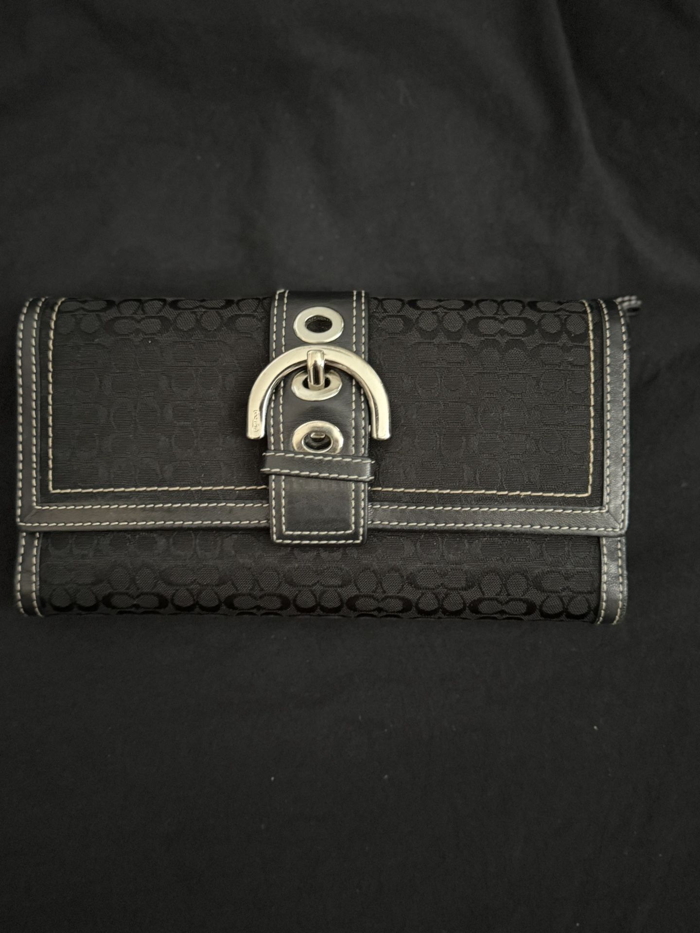 Coach Signature Buckle Flap Wallet
