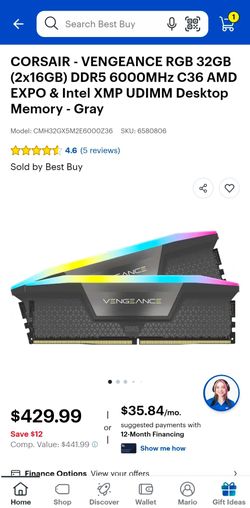 32gb ddr 5 ram corsair vengeance brand new sealed