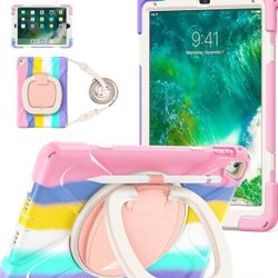 BATYUE Case for iPad 6th Generation 9.7 inch 2018, iPad 5th Gen 2017, iPad Air 2/ iPad Pro 9.7'',Shockproof Protective Cover with Pencil Holder &Rotat