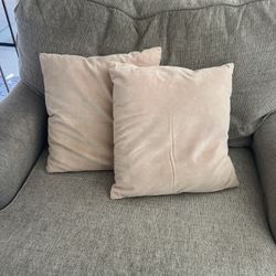 Pale Pink Decor Pillows Set 17” By 17”