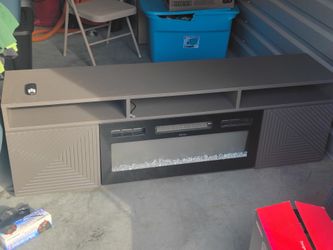 TV Stand with Electric Fireplace Insert