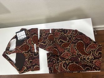 Lorna Jane Paisley Print Sports Bra and Shorts Set