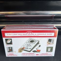 3 In 1 Box Memo Board & Cornhole Game New in box