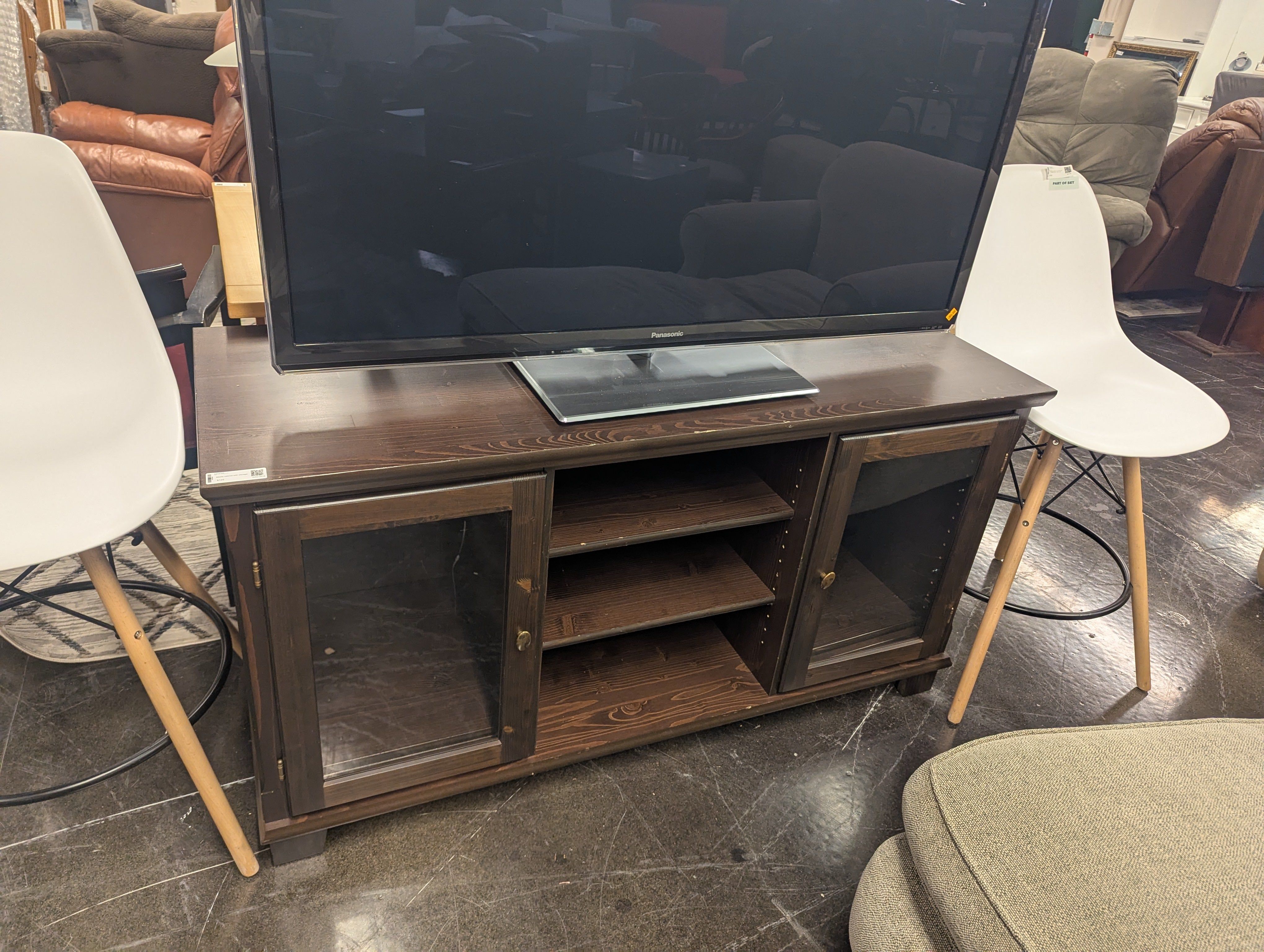 Media cabinet with storage